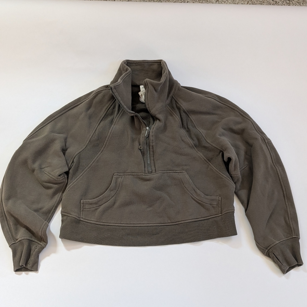 Lululemon Scuba Oversized Funnel Neck, XS/S Army Green